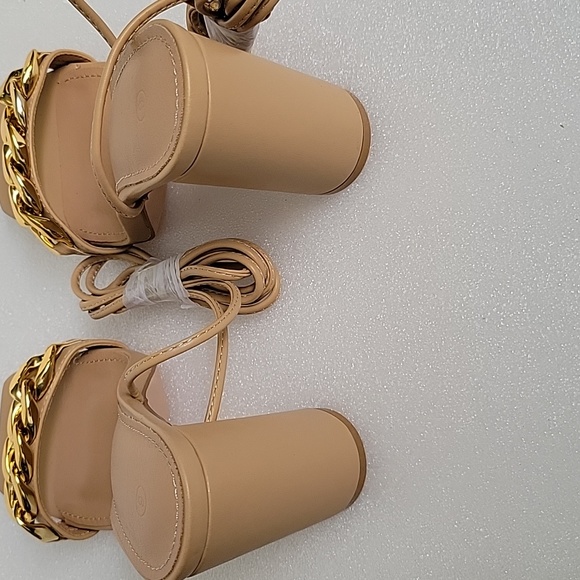 Women's Sandals, Square Open Toe, Chunky Block Heel, Ankle Strap - Picture 9 of 9